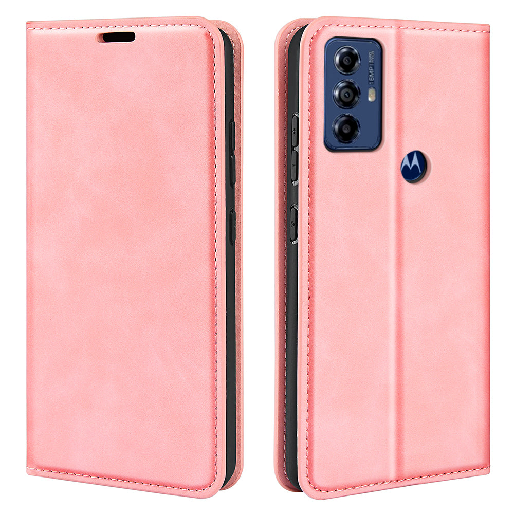 For Motorola Moto G Play (2023) 4G Skin-touch Feeling PU Leather Flip Cover Magnetic Auto-absorbed Stand Wallet Phone Case