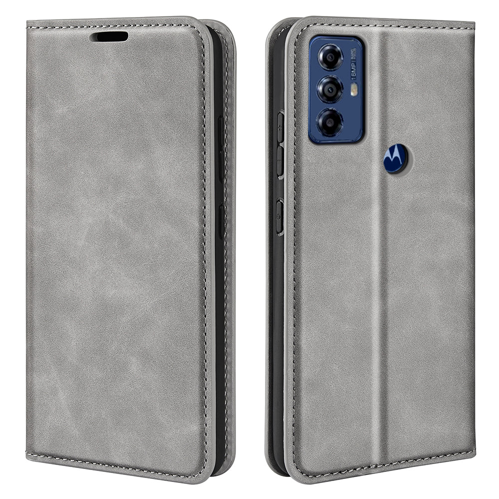 For Motorola Moto G Play (2023) 4G Skin-touch Feeling PU Leather Flip Cover Magnetic Auto-absorbed Stand Wallet Phone Case