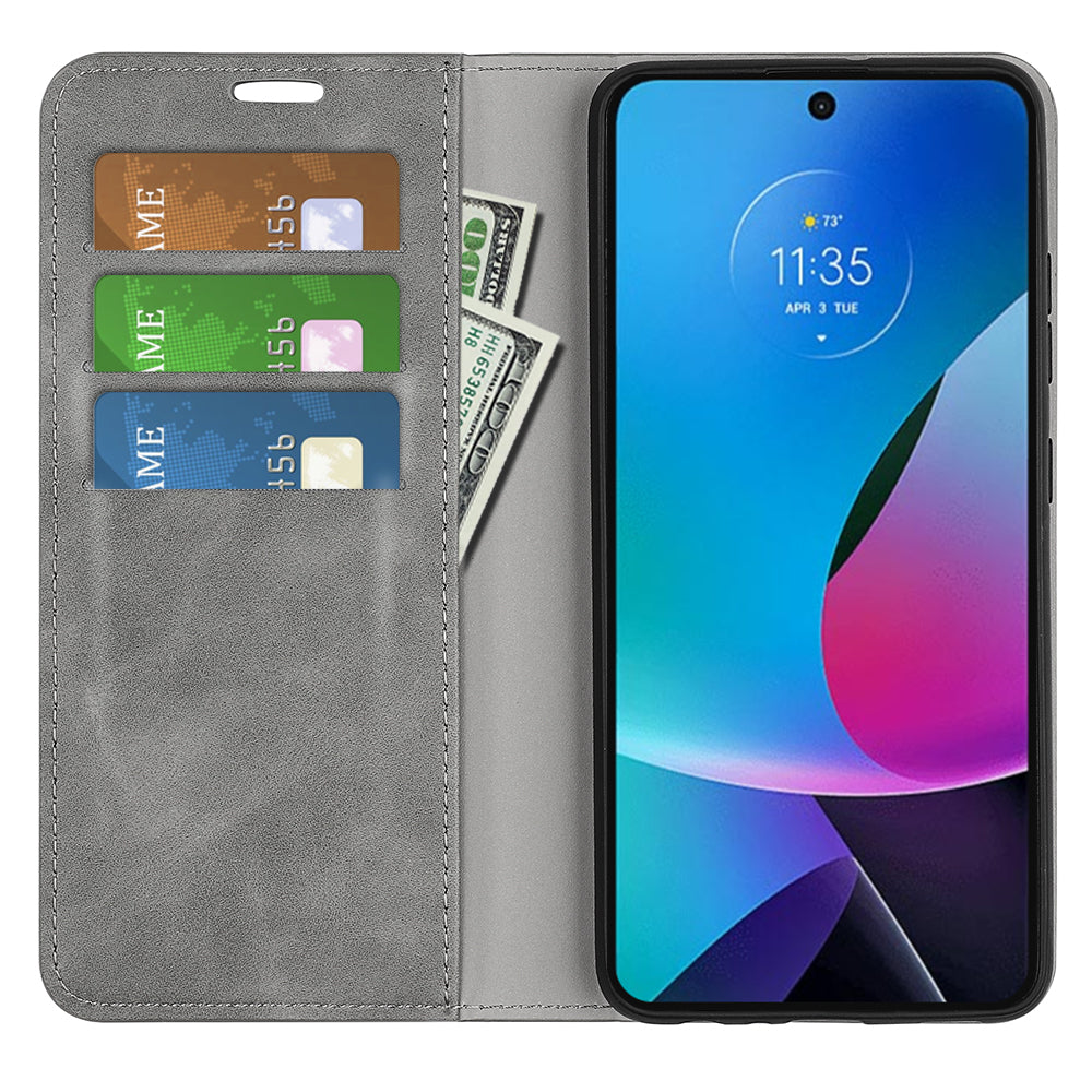 For Motorola Moto G Play (2023) 4G Skin-touch Feeling PU Leather Flip Cover Magnetic Auto-absorbed Stand Wallet Phone Case