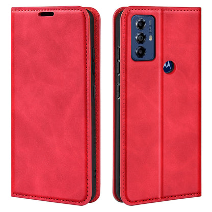 For Motorola Moto G Play (2023) 4G Skin-touch Feeling PU Leather Flip Cover Magnetic Auto-absorbed Stand Wallet Phone Case