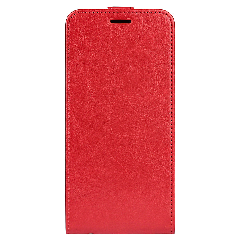 For Motorola Moto G Play (2023) 4G Vertical Flip Card Slot Case Crazy Horse Texture PU Leather Dual Magnetic Clasp Phone Cover