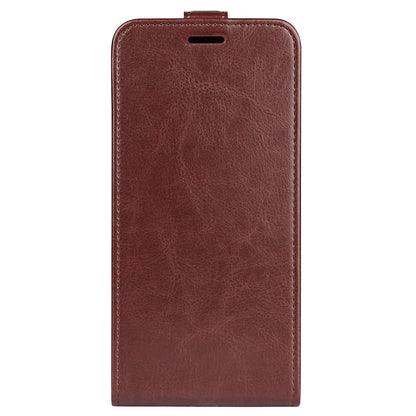 For Motorola Moto G Play (2023) 4G Vertical Flip Card Slot Case Crazy Horse Texture PU Leather Dual Magnetic Clasp Phone Cover