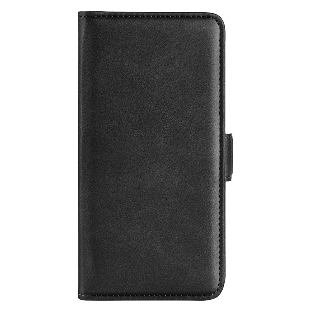 For Motorola Moto G Play (2023) 4G Calf Texture Phone Case PU Leather Dual Magnetic Clasp Foldable Stand Wallet Cell Phone Cover