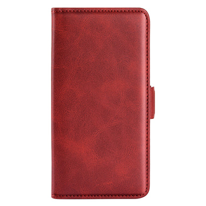 For Motorola Moto G Play (2023) 4G Calf Texture Phone Case PU Leather Dual Magnetic Clasp Foldable Stand Wallet Cell Phone Cover