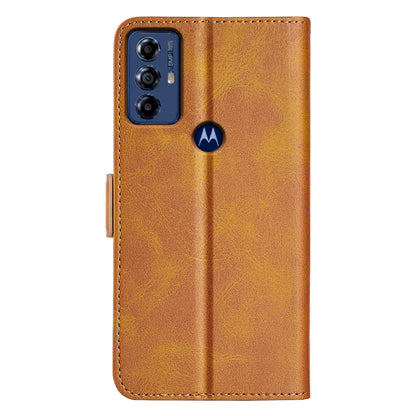 For Motorola Moto G Play (2023) 4G Calf Texture Phone Case PU Leather Dual Magnetic Clasp Foldable Stand Wallet Cell Phone Cover