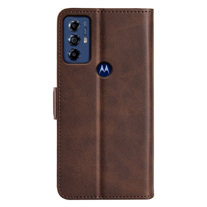 For Motorola Moto G Play (2023) 4G Calf Texture Phone Case PU Leather Dual Magnetic Clasp Foldable Stand Wallet Cell Phone Cover