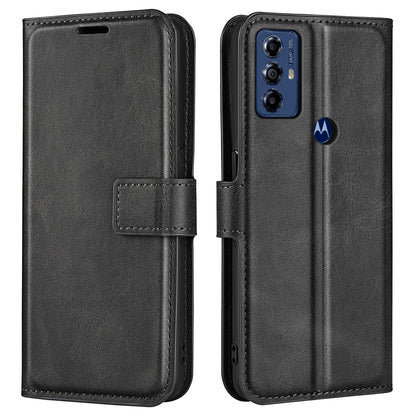 For Motorola Moto G Play (2023) 4G Calf Texture PU Leather Wallet Case Square Magnetic Clasp Stand Flip Phone Cover