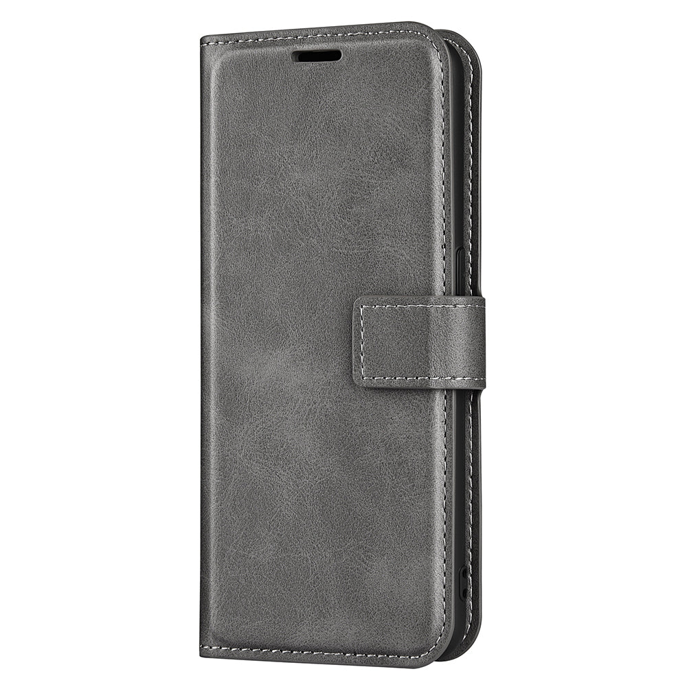 For Motorola Moto G Play (2023) 4G Calf Texture PU Leather Wallet Case Square Magnetic Clasp Stand Flip Phone Cover