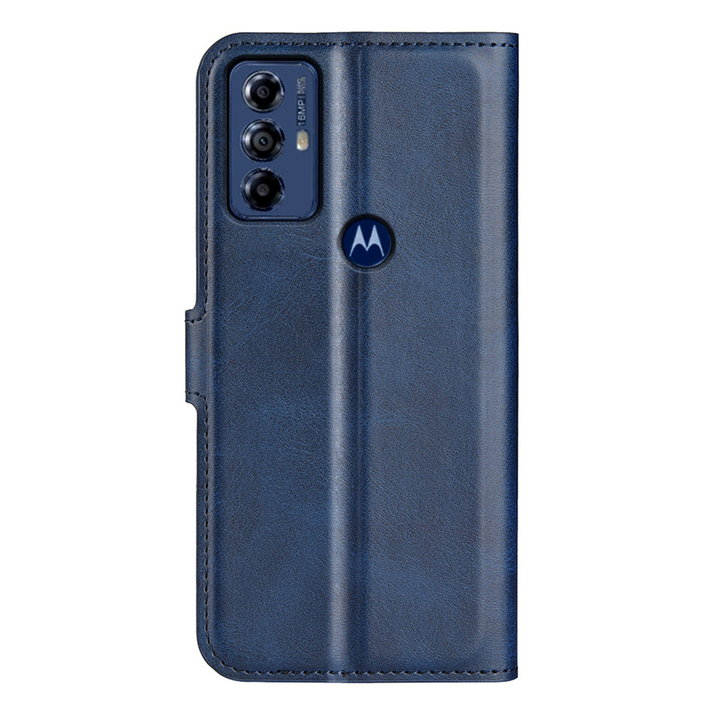 For Motorola Moto G Play (2023) 4G Calf Texture PU Leather Wallet Case Square Magnetic Clasp Stand Flip Phone Cover