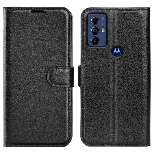 For Motorola Moto G Play (2023) 4G Wallet Cell Phone Cover Litchi Texture PU Leather Stand Full Protection Flip Anti-scratch Phone Case