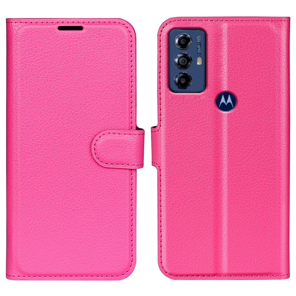 For Motorola Moto G Play (2023) 4G Wallet Cell Phone Cover Litchi Texture PU Leather Stand Full Protection Flip Anti-scratch Phone Case