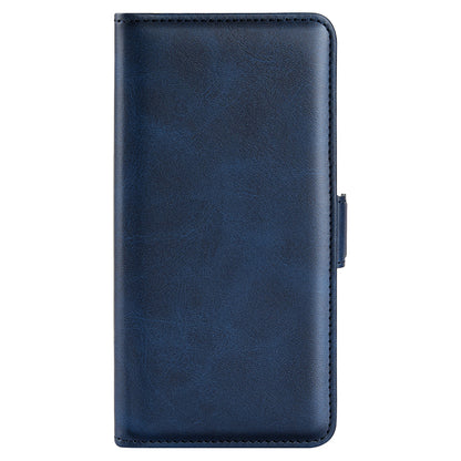 For vivo X90 5G Cell Phone Cover PU Leather Dual Magnetic Clasp Calf Texture Case Foldable Stand Wallet