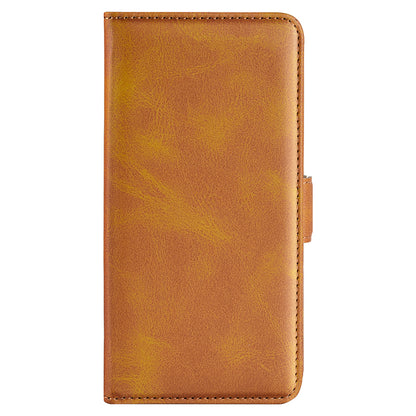 For vivo X90 5G Cell Phone Cover PU Leather Dual Magnetic Clasp Calf Texture Case Foldable Stand Wallet