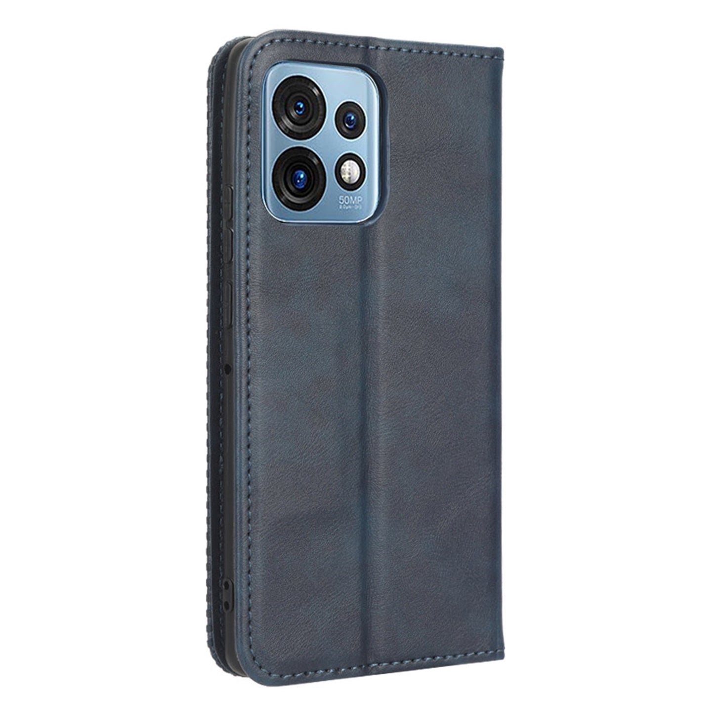 Drop-proof Phone Cover For Motorola Moto X40 5G / Edge 40 Pro 5G / Edge+ (2023) Magnetic Auto Closing Imprinted Pattern Retro Texture PU Leather Flip Wallet Stand Phone Case