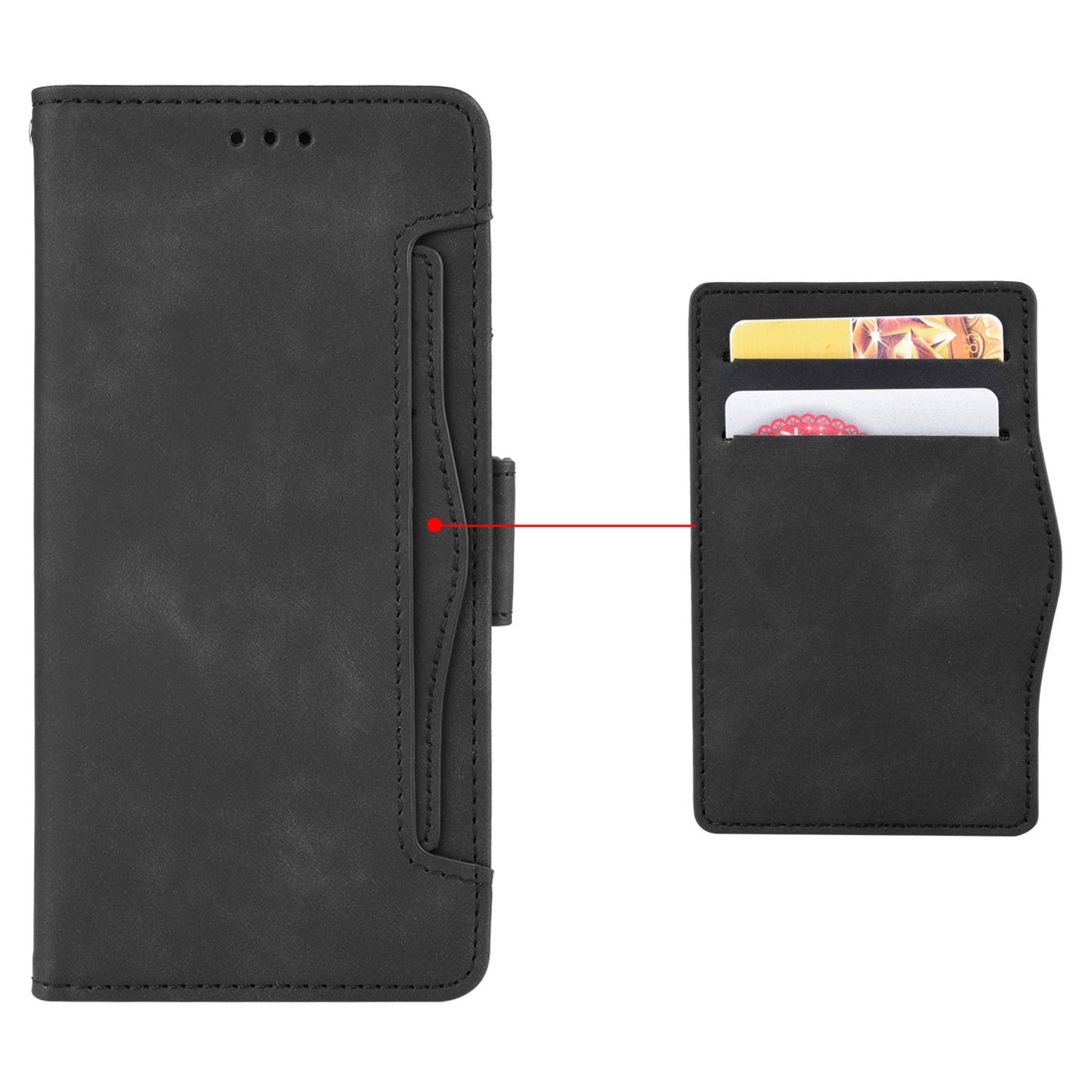 For Motorola Moto X40 5G / Edge 40 Pro 5G / Edge+ (2023) Anti-fall PU Leather Phone Case Card Holder Shockproof Magnetic Closure Flip Phone Cover Wallet Stand