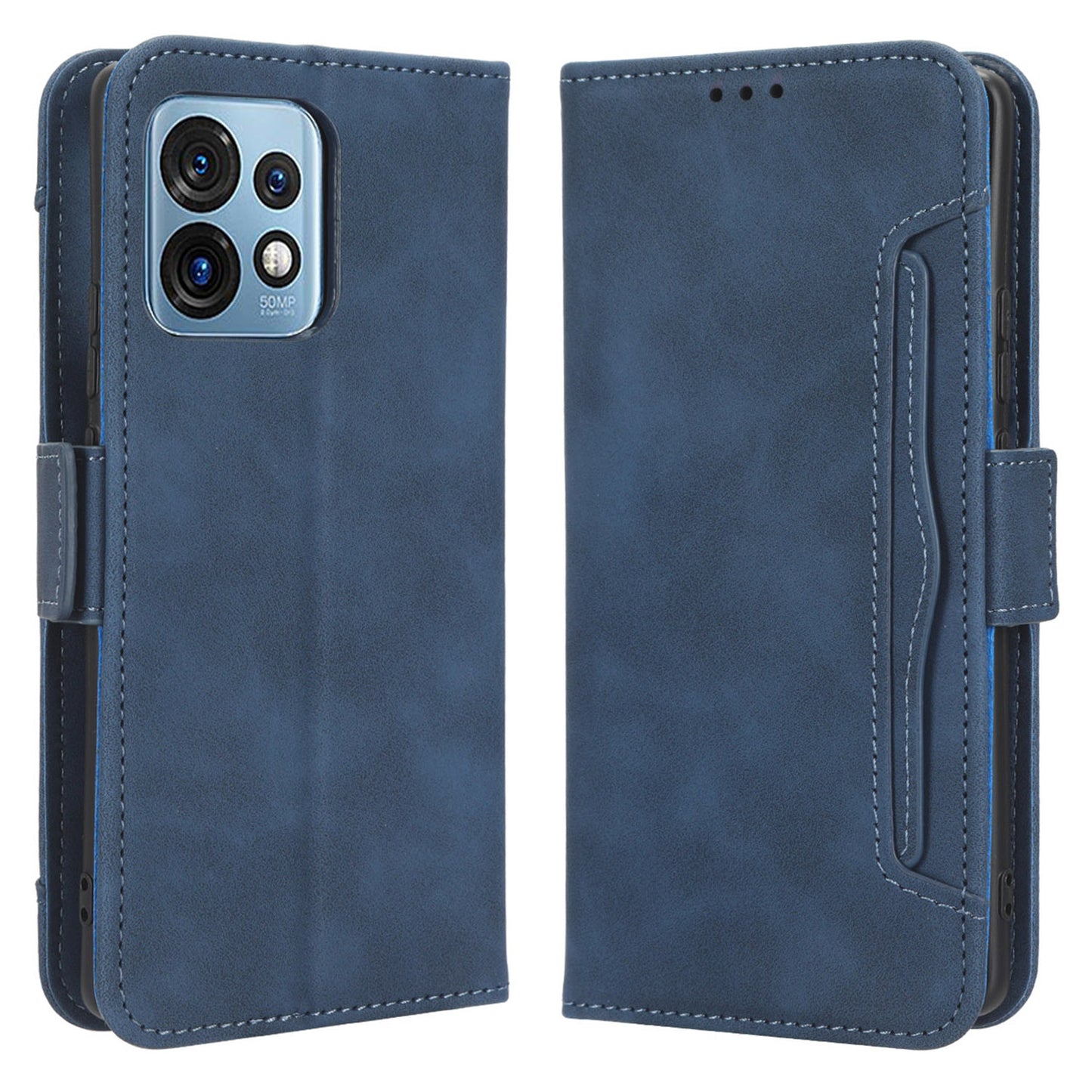 For Motorola Moto X40 5G / Edge 40 Pro 5G / Edge+ (2023) Anti-fall PU Leather Phone Case Card Holder Shockproof Magnetic Closure Flip Phone Cover Wallet Stand