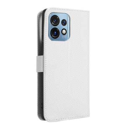 Shockproof Phone Cover for Motorola Moto X40 5G / Edge 40 Pro 5G / Edge+ (2023) Magnetic Clasp Diamond Texture PU Leather Stand Wallet Anti-scratch Phone Case Card Holder