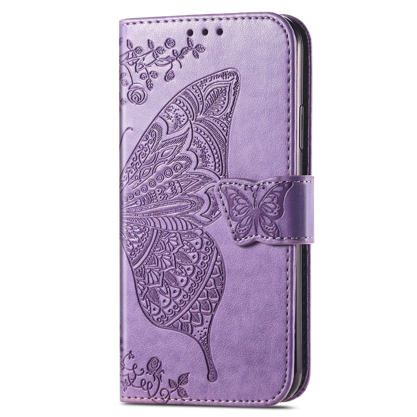 For Motorola Edge 30 Neo 5G / Edge 30 Lite 5G Stand Flip Wallet Magnetic Phone Cover Imprinted Butterfly Pattern PU Leather Phone Case