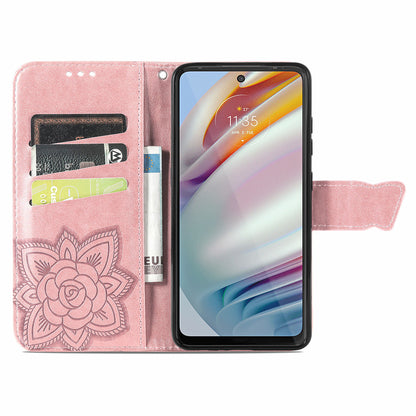 For Motorola Moto G60 Imprinted Butterfly Pattern PU Leather Phone Case Stand Book Design Wallet Flip Magnetic Cover