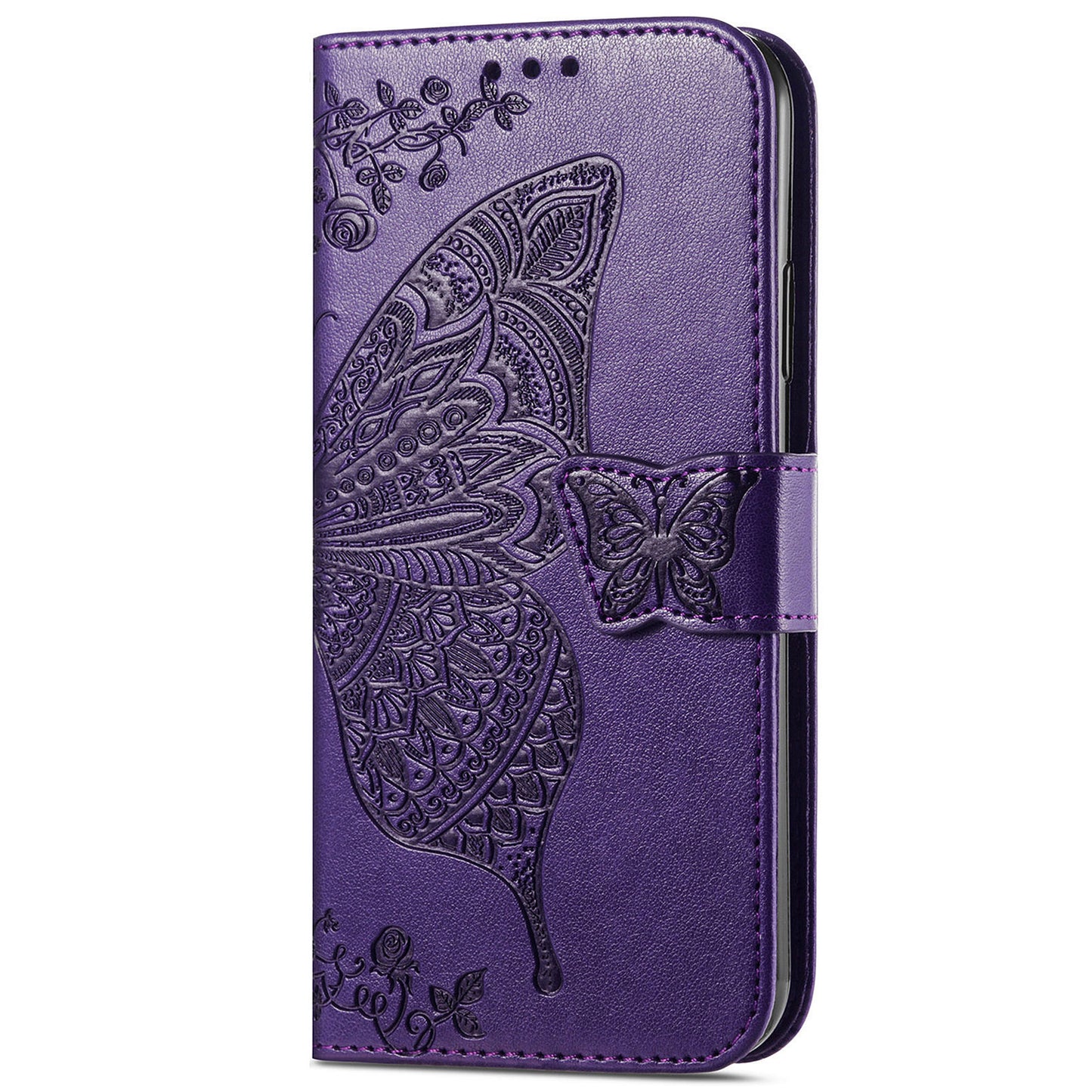 For Motorola Moto G60 Imprinted Butterfly Pattern PU Leather Phone Case Stand Book Design Wallet Flip Magnetic Cover