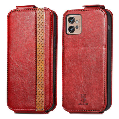 CASENEO 003 Series For Motorola Moto G32 4G Splicing Style PU Leather Flip Phone Case Stand Card Holder Drop Protection Phone Cover
