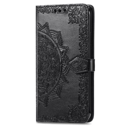 For Motorola Edge 30 Neo 5G / Edge 30 Lite 5G Wallet Stand Phone Cover Embossed Mandala Pattern PU Leather Flip Phone Case