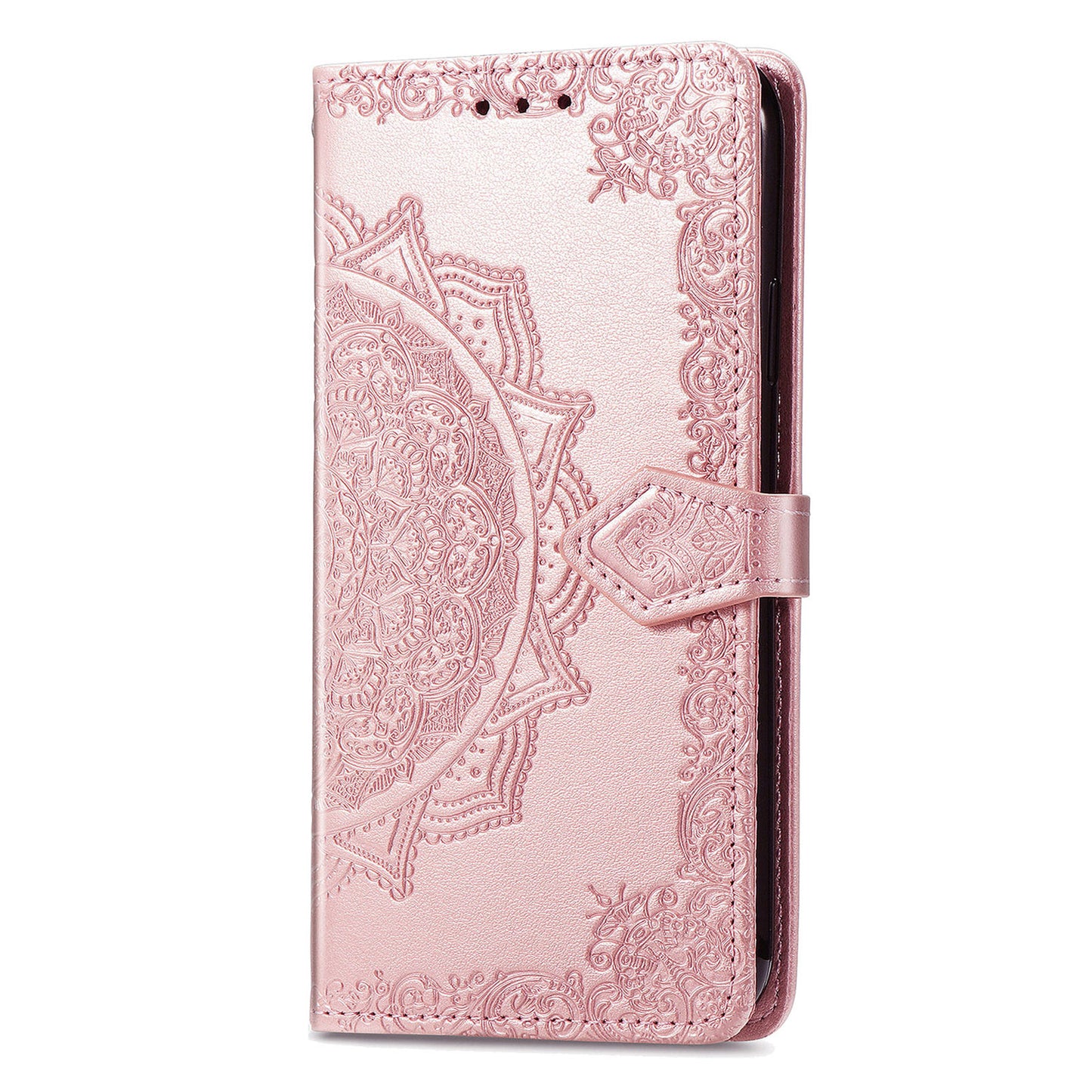 For Motorola Edge 30 Neo 5G / Edge 30 Lite 5G Wallet Stand Phone Cover Embossed Mandala Pattern PU Leather Flip Phone Case