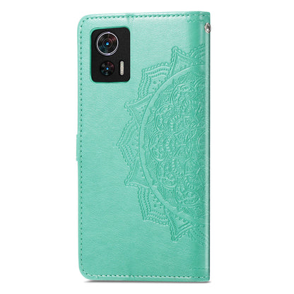 For Motorola Edge 30 Neo 5G / Edge 30 Lite 5G Wallet Stand Phone Cover Embossed Mandala Pattern PU Leather Flip Phone Case