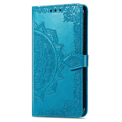 For Motorola Edge 30 Neo 5G / Edge 30 Lite 5G Wallet Stand Phone Cover Embossed Mandala Pattern PU Leather Flip Phone Case