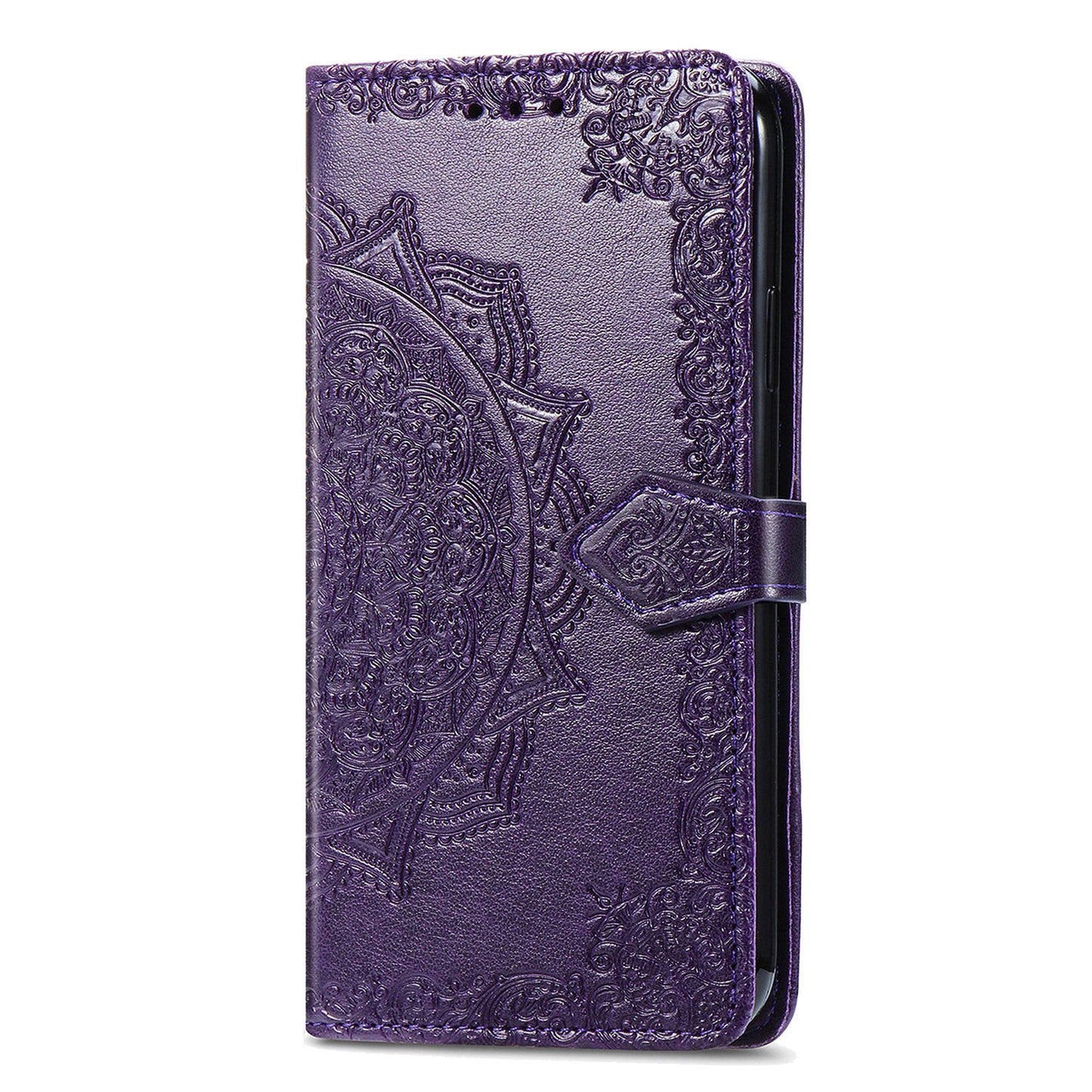 For Motorola Edge 30 Neo 5G / Edge 30 Lite 5G Wallet Stand Phone Cover Embossed Mandala Pattern PU Leather Flip Phone Case