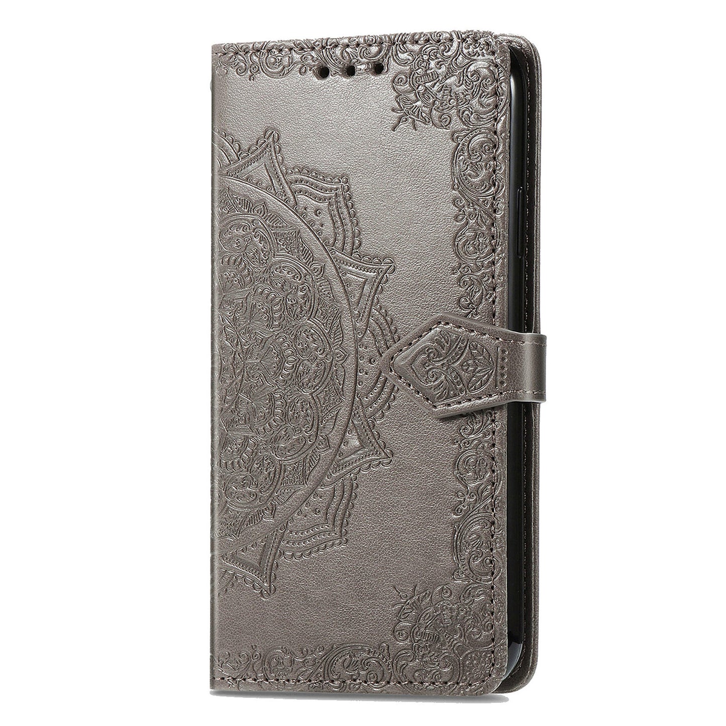 For Motorola Edge 30 Neo 5G / Edge 30 Lite 5G Wallet Stand Phone Cover Embossed Mandala Pattern PU Leather Flip Phone Case