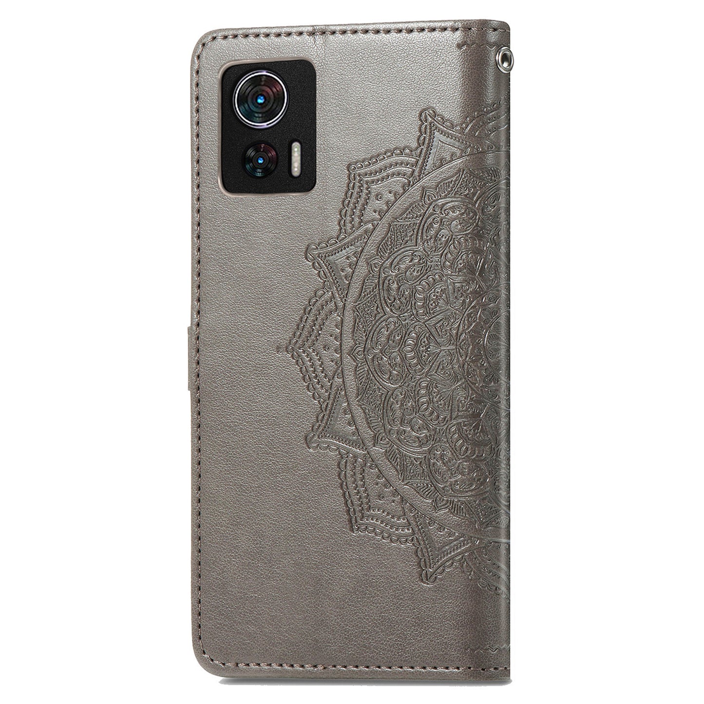 For Motorola Edge 30 Neo 5G / Edge 30 Lite 5G Wallet Stand Phone Cover Embossed Mandala Pattern PU Leather Flip Phone Case