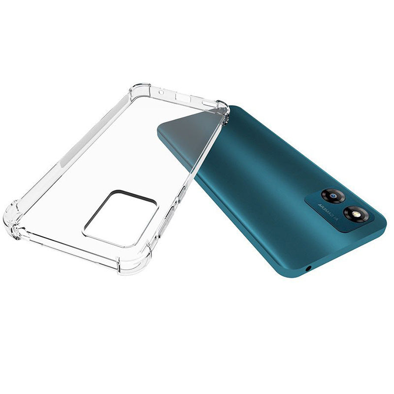 For Motorola Moto E13 4G Shock-absorbing Anti-Slip Clear Phone Case Reinforced Corners TPU Protective Cover