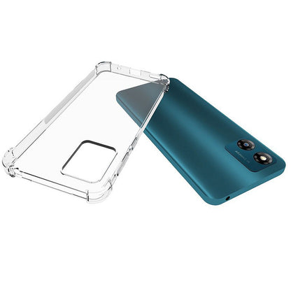 For Motorola Moto E13 4G Shock-absorbing Anti-Slip Clear Phone Case Reinforced Corners TPU Protective Cover