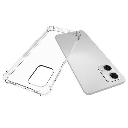 For Motorola Moto G73 5G Transparent Anti-Slip Phone Case Reinforced Corners TPU Bump Proof Protective Cover