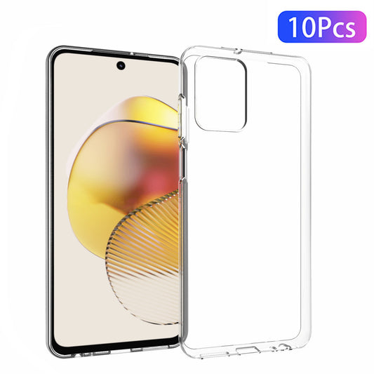 10Pcs / Pack Soft TPU Phone Case For Motorola Moto G73 5G, Inner Watermark-Free Shockproof Transparent Phone Cover