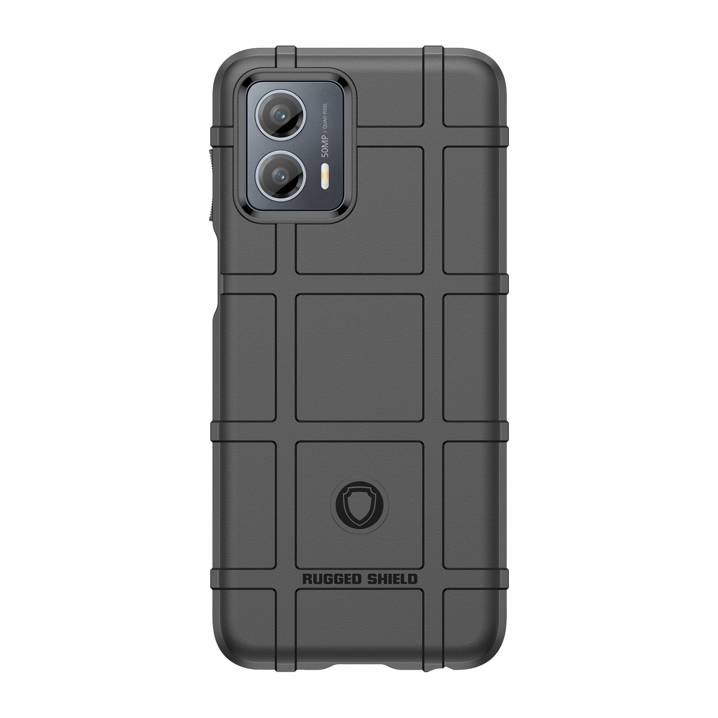 For Motorola Moto G 5G (2023) Rugged Square Grid Texture Phone Cover Shockproof Soft TPU Back Shell Case