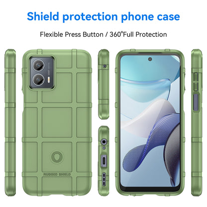 For Motorola Moto G 5G (2023) Rugged Square Grid Texture Phone Cover Shockproof Soft TPU Back Shell Case