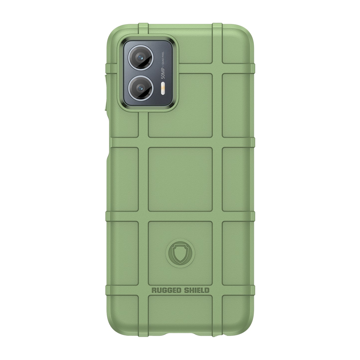 For Motorola Moto G 5G (2023) Rugged Square Grid Texture Phone Cover Shockproof Soft TPU Back Shell Case