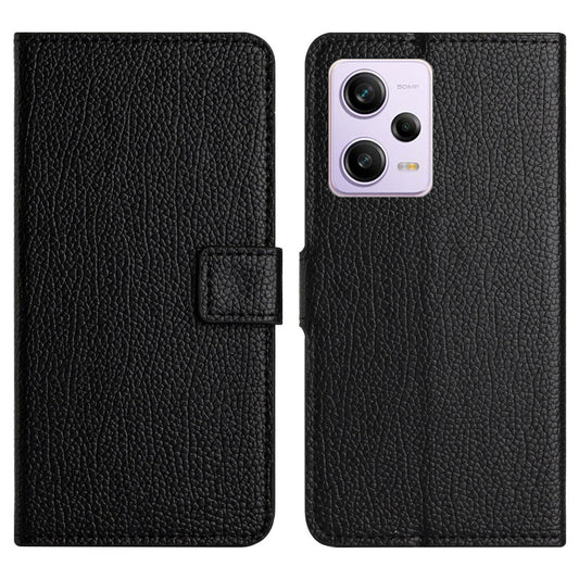 PU Leather Phone Case for Xiaomi Redmi Note 12 Pro+ 5G , Litchi Texture Stand Wallet Cover