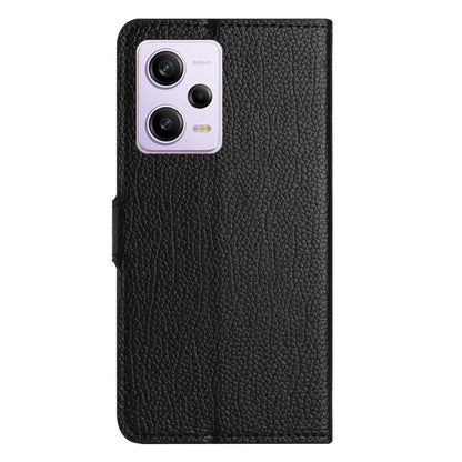 PU Leather Phone Case for Xiaomi Redmi Note 12 Pro+ 5G , Litchi Texture Stand Wallet Cover