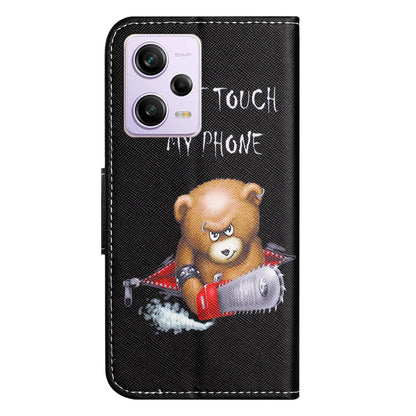 PU Leather Case for Xiaomi Redmi Note 12 Pro+ 5G , Pattern Printing Cross Texture Wallet Stand Phone Cover