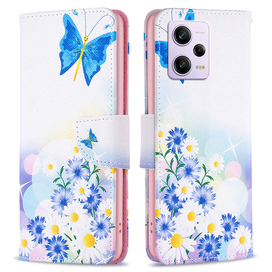Pattern Printing PU Leather Flip Phone Case for Xiaomi Redmi Note 12 Pro 5G / Note 12 Pro Speed 5G / Poco X5 Pro 5G , Wallet Stand Anti-Drop Protective Cover