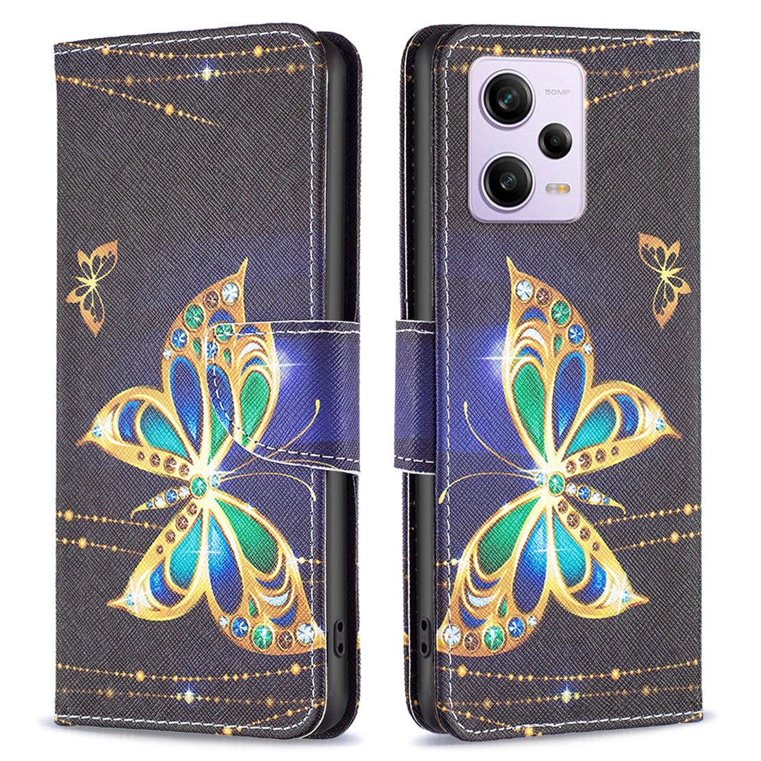For Xiaomi Redmi Note 12 Pro 5G / Note 12 Pro Speed 5G / Poco X5 Pro 5G Pattern Printing Wallet Case PU Leather Flip Protective Cover with Stand