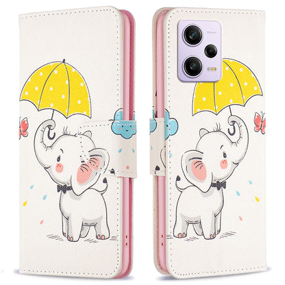 For Xiaomi Redmi Note 12 Pro 5G / Note 12 Pro Speed 5G / Poco X5 Pro 5G Pattern Printing Wallet Case PU Leather Flip Protective Cover with Stand