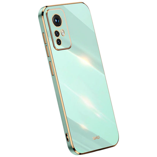 XINLI for Xiaomi 12 Lite 5G Soft TPU Phone Case, Shockproof Electroplating Full Camera Lens Protection Cover