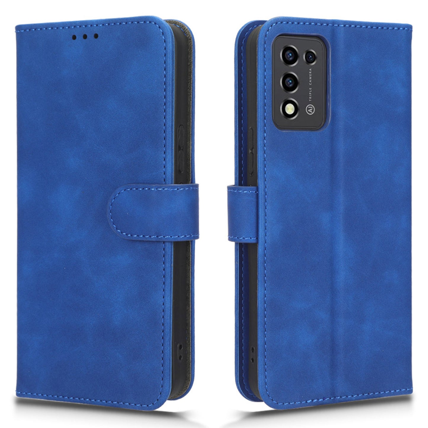 PU Leather Phone Case For ZTE Libero 5G III, Skin-friendly Shockproof Protective Flip Cell Phone Cover Wallet Stand