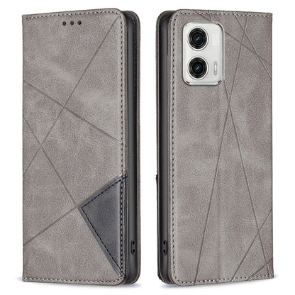 Shockproof Phone Case For Motorola Moto G73 5G BF Imprinting Pattern Series-1 Magnetic Leather Stand Flip Phone Cover Card Holder