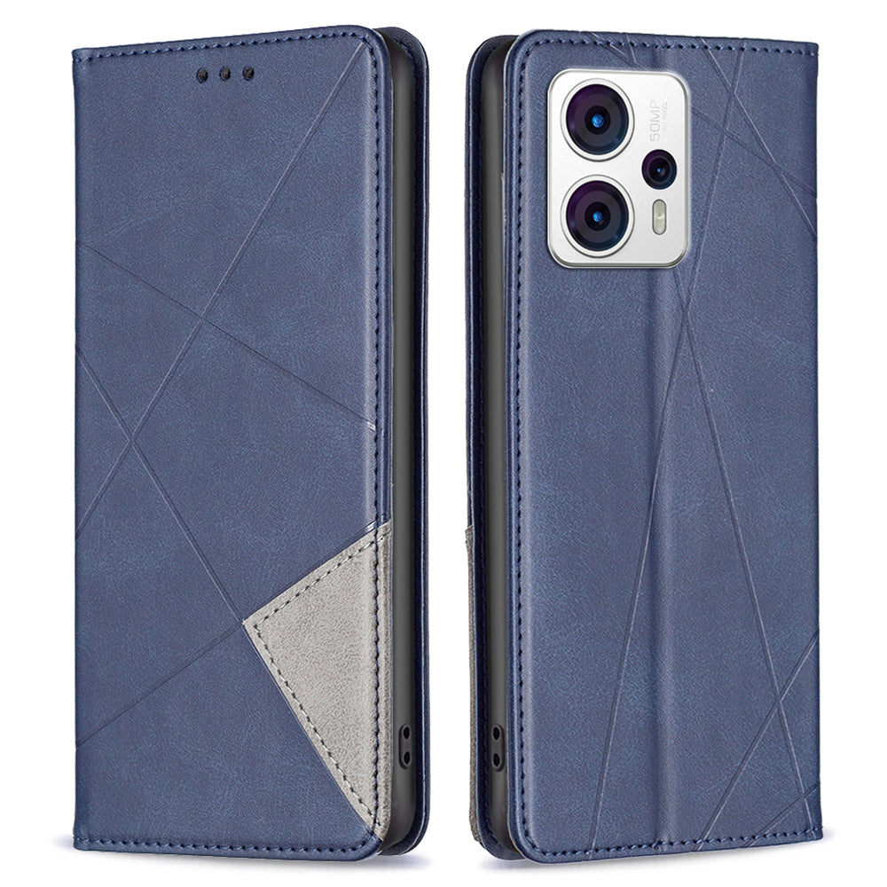 Anti-scratch Phone Case Card Holder For Motorola Moto G13 4G / G23 4G / G53 5G, BF Imprinted Pattern Series-1 Leather Stand Anti-drop Cover