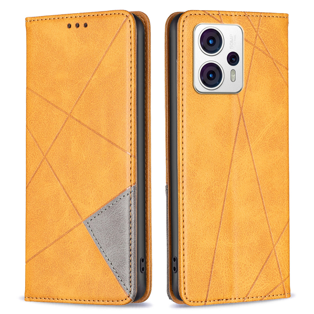 Anti-scratch Phone Case Card Holder For Motorola Moto G13 4G / G23 4G / G53 5G, BF Imprinted Pattern Series-1 Leather Stand Anti-drop Cover